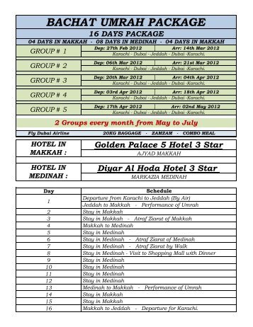 BACHAT UMRAH PACKAGE - Air Guide - Hajj - Umrah