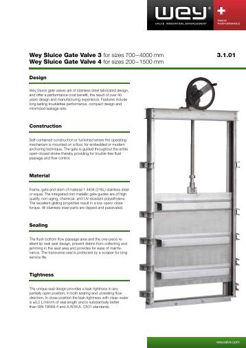3.1.01 Wey Sluice Gate Valve 3 for sizes 700–4000 ... - VIG-FIL ventili