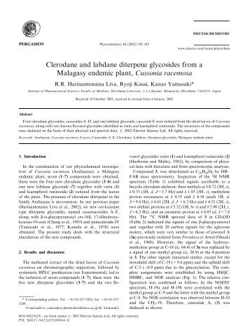 Clerodane and labdane diterpene glycosides from a Malagasy ...