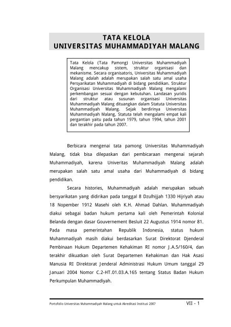 Management Of Umm Pdf Universitas Muhammadiyah Malang