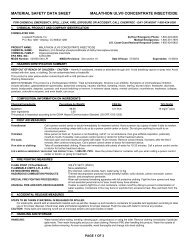 material safety data sheet malathion ulv® concentrate insecticide