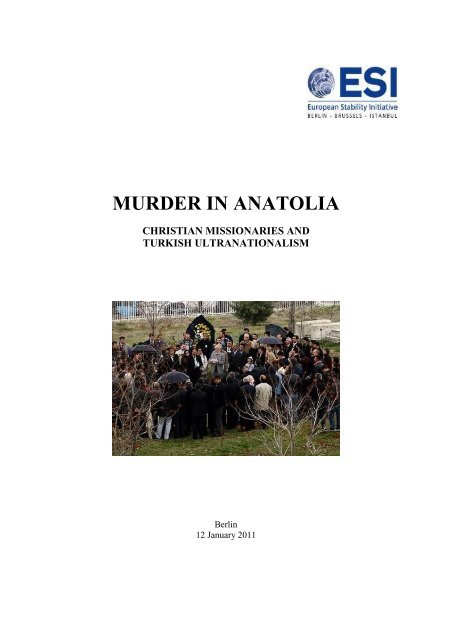 MURDER IN ANATOLIA - European Stability Initiative - ESI