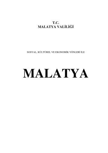 T.C. MALATYA VALİLİĞİ - Çevre ve Şehircilik Bakanlığı