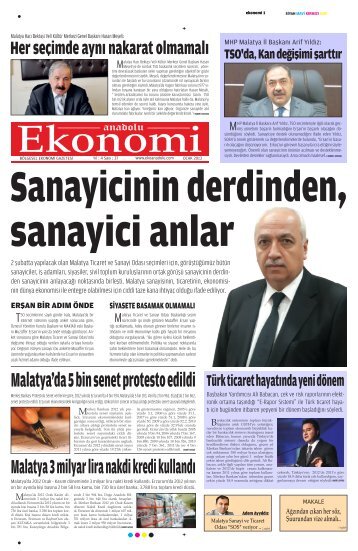 Malatya'da 5 bin senet protesto edildi - Eko Anadolu Gazetesi
