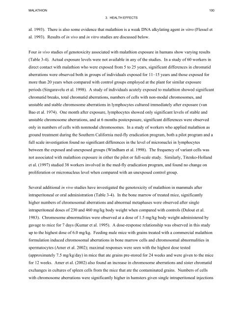 toxicological profile for malathion - Agency for Toxic Substances and ...