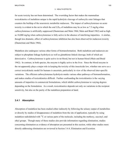 toxicological profile for malathion - Agency for Toxic Substances and ...