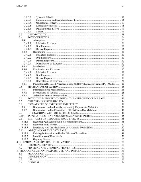 toxicological profile for malathion - Agency for Toxic Substances and ...