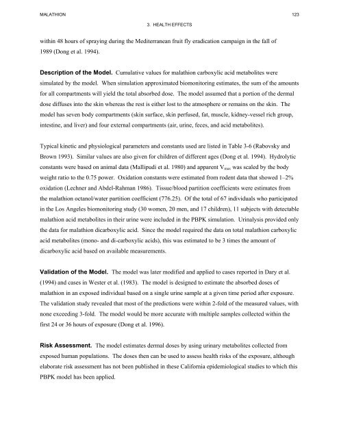 toxicological profile for malathion - Agency for Toxic Substances and ...