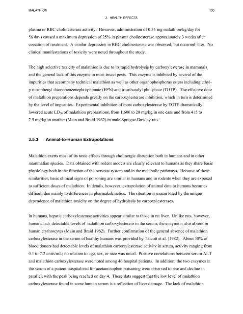 toxicological profile for malathion - Agency for Toxic Substances and ...