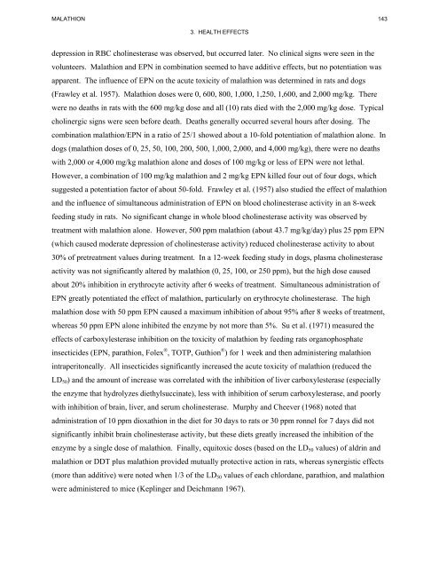 toxicological profile for malathion - Agency for Toxic Substances and ...