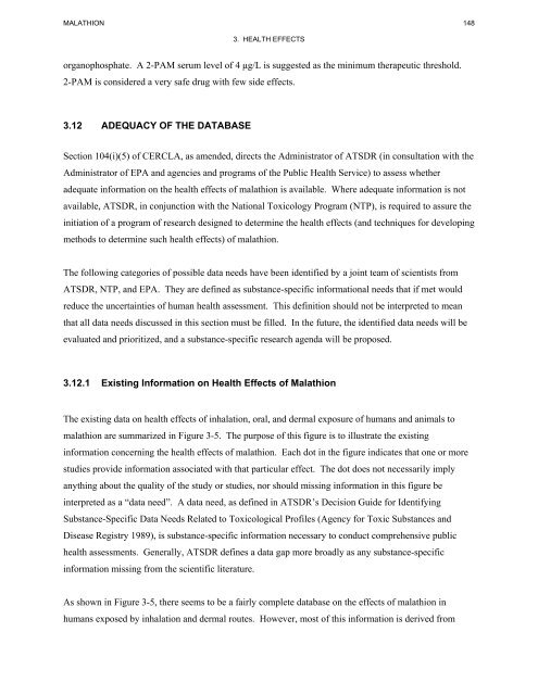 toxicological profile for malathion - Agency for Toxic Substances and ...