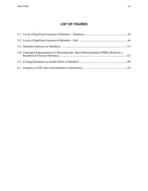 toxicological profile for malathion - Agency for Toxic Substances and ...