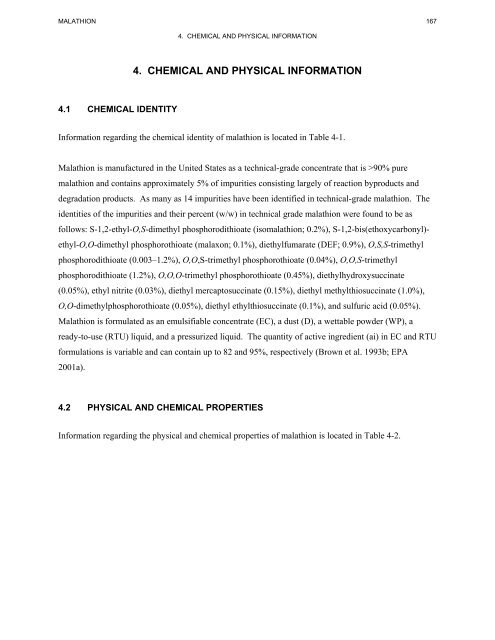 toxicological profile for malathion - Agency for Toxic Substances and ...