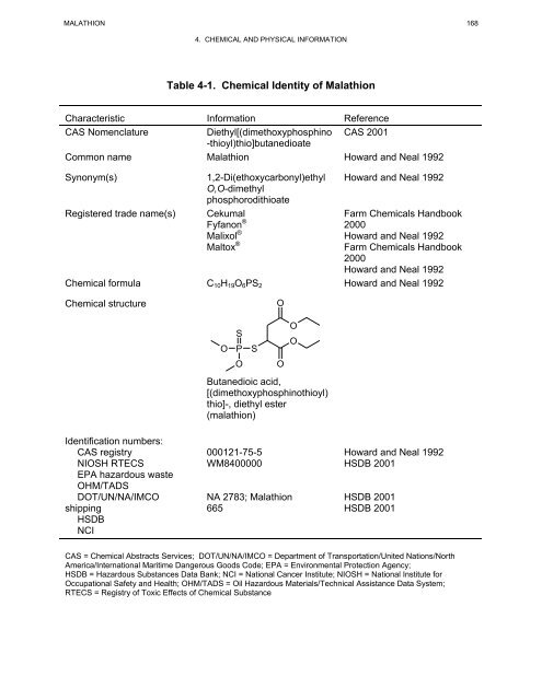 toxicological profile for malathion - Agency for Toxic Substances and ...