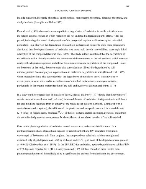 toxicological profile for malathion - Agency for Toxic Substances and ...