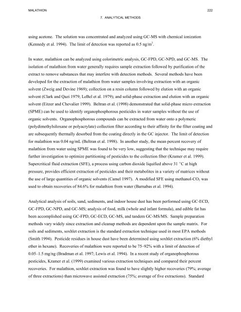 toxicological profile for malathion - Agency for Toxic Substances and ...