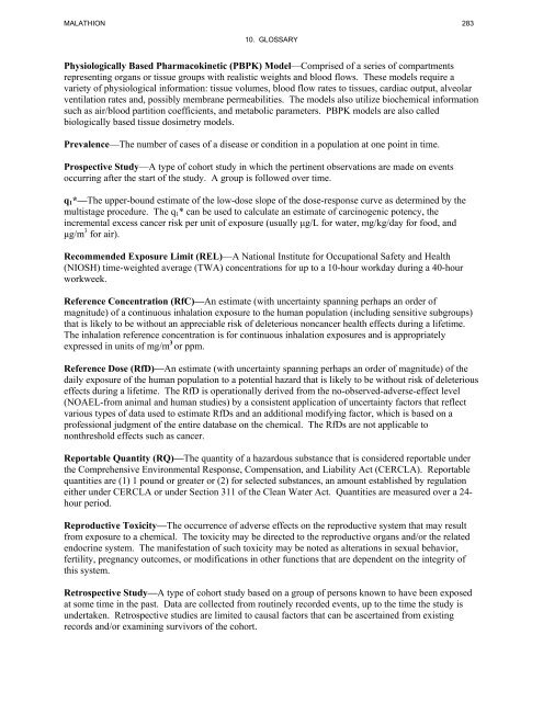 toxicological profile for malathion - Agency for Toxic Substances and ...