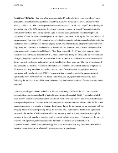 toxicological profile for malathion - Agency for Toxic Substances and ...