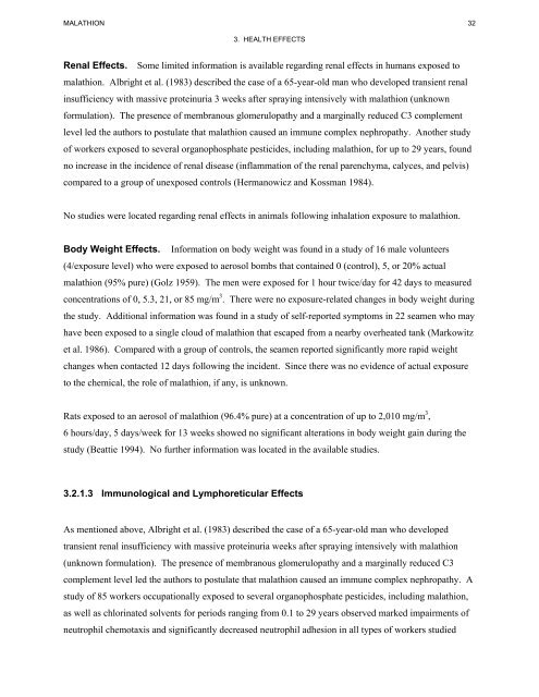 toxicological profile for malathion - Agency for Toxic Substances and ...