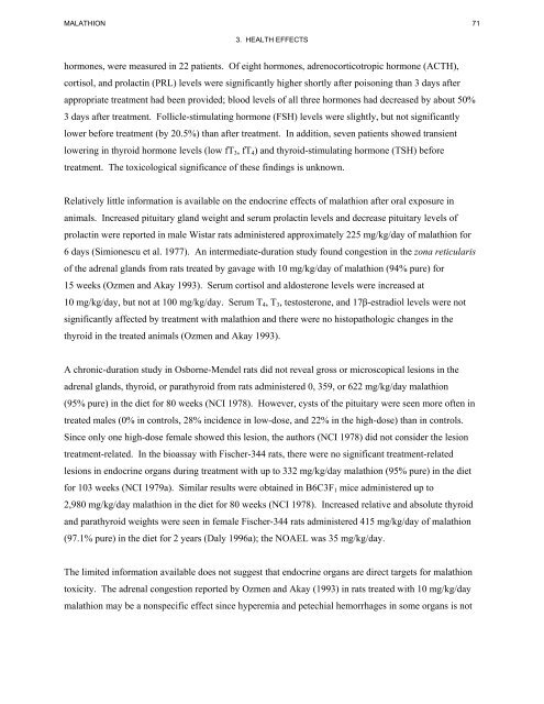 toxicological profile for malathion - Agency for Toxic Substances and ...