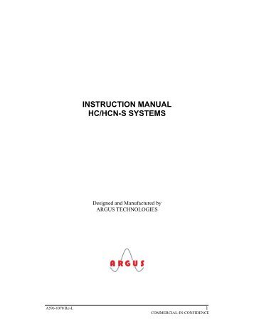INSTRUCTION MANUAL HC/HCN-S SYSTEMS - Argus Antennas