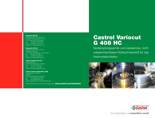 Castrol Variocut G 408 HC (pdf, 184KB) - BP