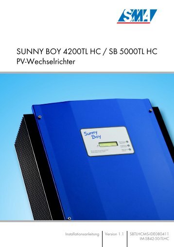 Sunny Boy SB 4200TL HC Multi-String / SB 5000TL HC Multi-String