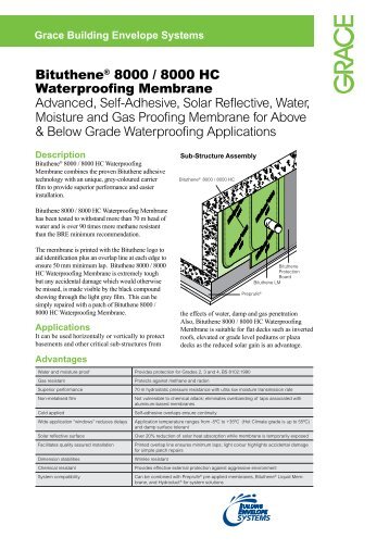 Bituthene® 8000 / 8000 HC Waterproofing Membrane ... - W.R. Grace