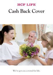 Cash Back Cover - HCF