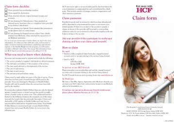 Claim Form [PDF] - HCF