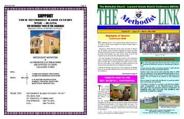March - May 2006 - Volume IV: Issue 14 - the Methodist Church - LID