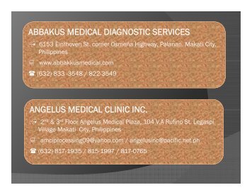 Lists of GAMCA Clinics - Abba Personnel Services, Inc.