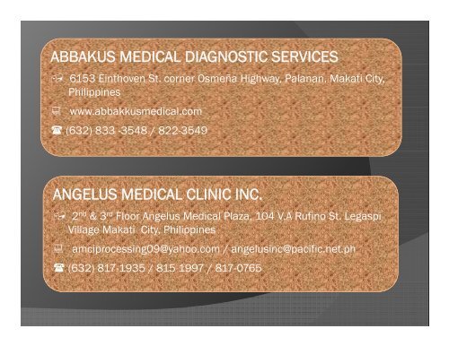 Lists of GAMCA Clinics - Abba Personnel Services, Inc.