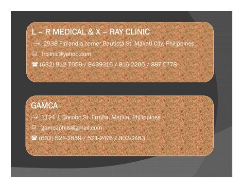 Lists of GAMCA Clinics - Abba Personnel Services, Inc.