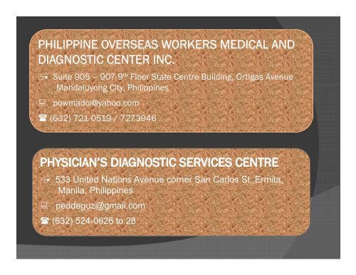 Lists of GAMCA Clinics - Abba Personnel Services, Inc.