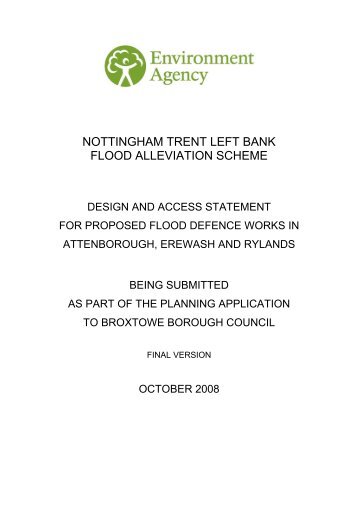 nottingham trent left bank flood alleviation scheme - Planning ...