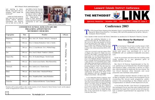 February 2003 - Volume II - the Methodist Church - LID