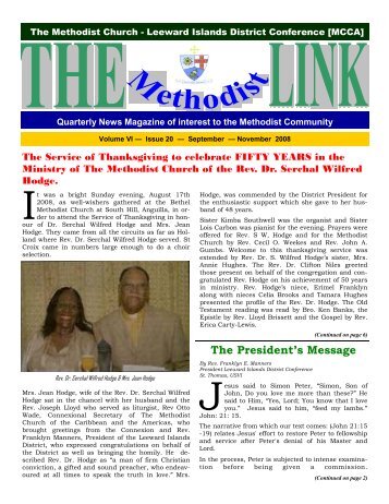 November 2008 — Volume VI - the Methodist Church - LID