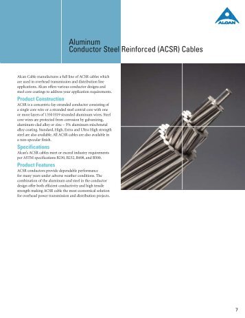 Aluminum Conductor Steel Reinforced (ACSR) Cables