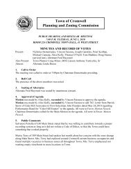 Town of Cromwell Planning and Zoning Commission