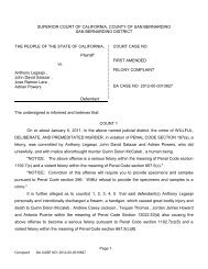 Complaint Filing Document - San Bernardino County District Attorney