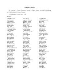 Soils and Overburden The following is a listing of names of ... - ASMR