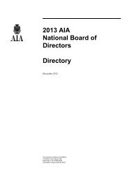 2011 AIA National Board Directory - American Institute of Architects