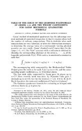 TABLE OF THE ZEROS OF THE LEGENDRE POLYNOMIALS OF ...