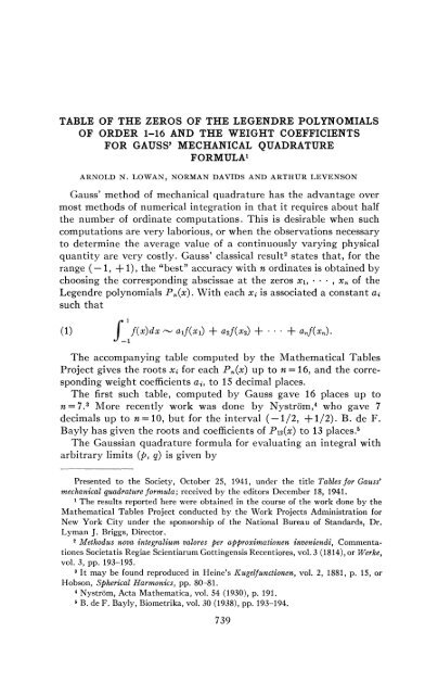 Gauss Legendre Quadrature Table | Decoration Items Image