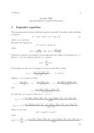 1 Legendre equation - iitk.ac.in