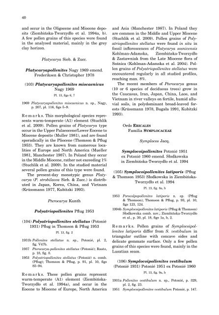 Middle Miocene palynoflora of the Legnica lignite deposit complex ...