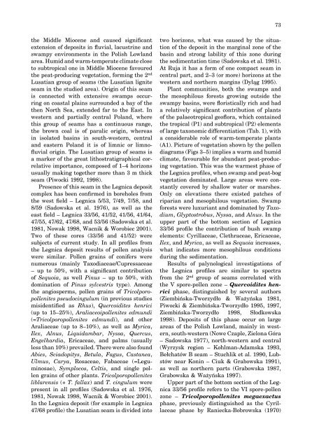 Middle Miocene palynoflora of the Legnica lignite deposit complex ...