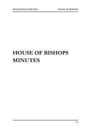 House of Bishops Minutes - Church Publishing