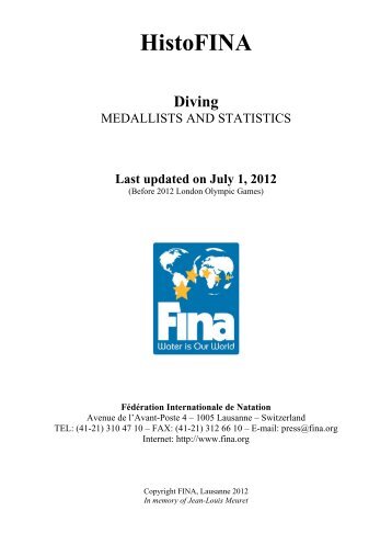 FINA Statistics (.pdf)